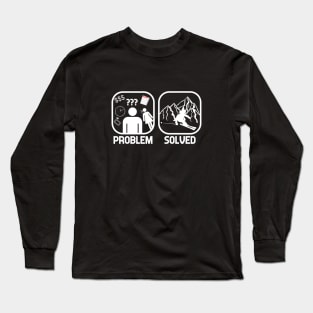 Problem Solved Skiing T shirt Long Sleeve T-Shirt